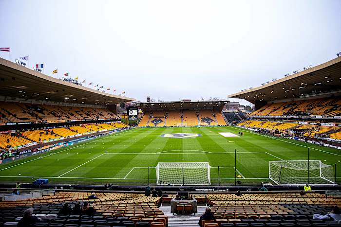 A photo taken inside Wolverhampton's Molineux Stadium in December 2022